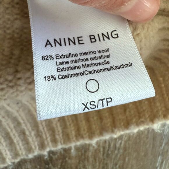 Anine Bing University Paris Sweater in Light Camel Sz XS - Picture 3 of 5